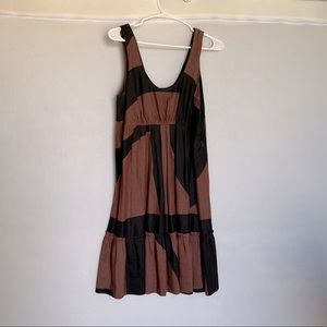 Anthropologie midi dress, silk and linen, size 4